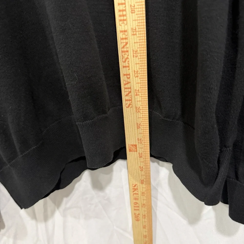 Polo Ralph Lauren Sweater Mens XL Black V Neck Cotton Knit Pullover